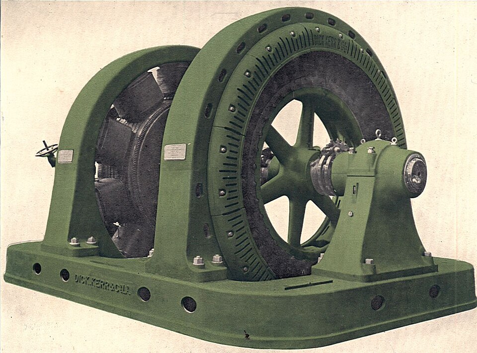 Synchronous motor-generator set for AC to DC conversion
